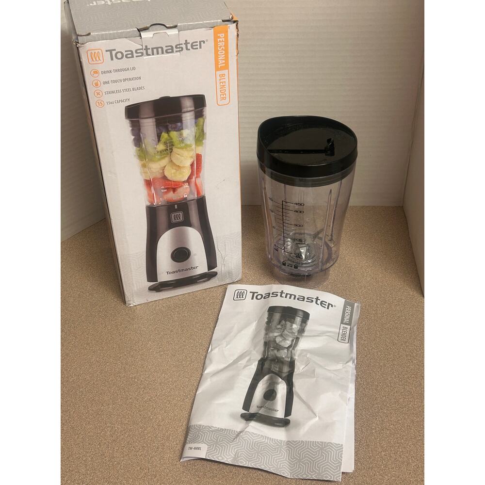 Toastmaster Mini Personal Blender CUP-LID-BLADE ONLY (No bottom operator)